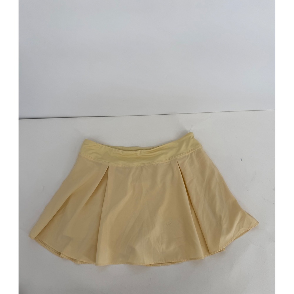 Love Tree Yellow Pleated Athletic Skort Women Activewear Tennis Golf Skirt Sz M